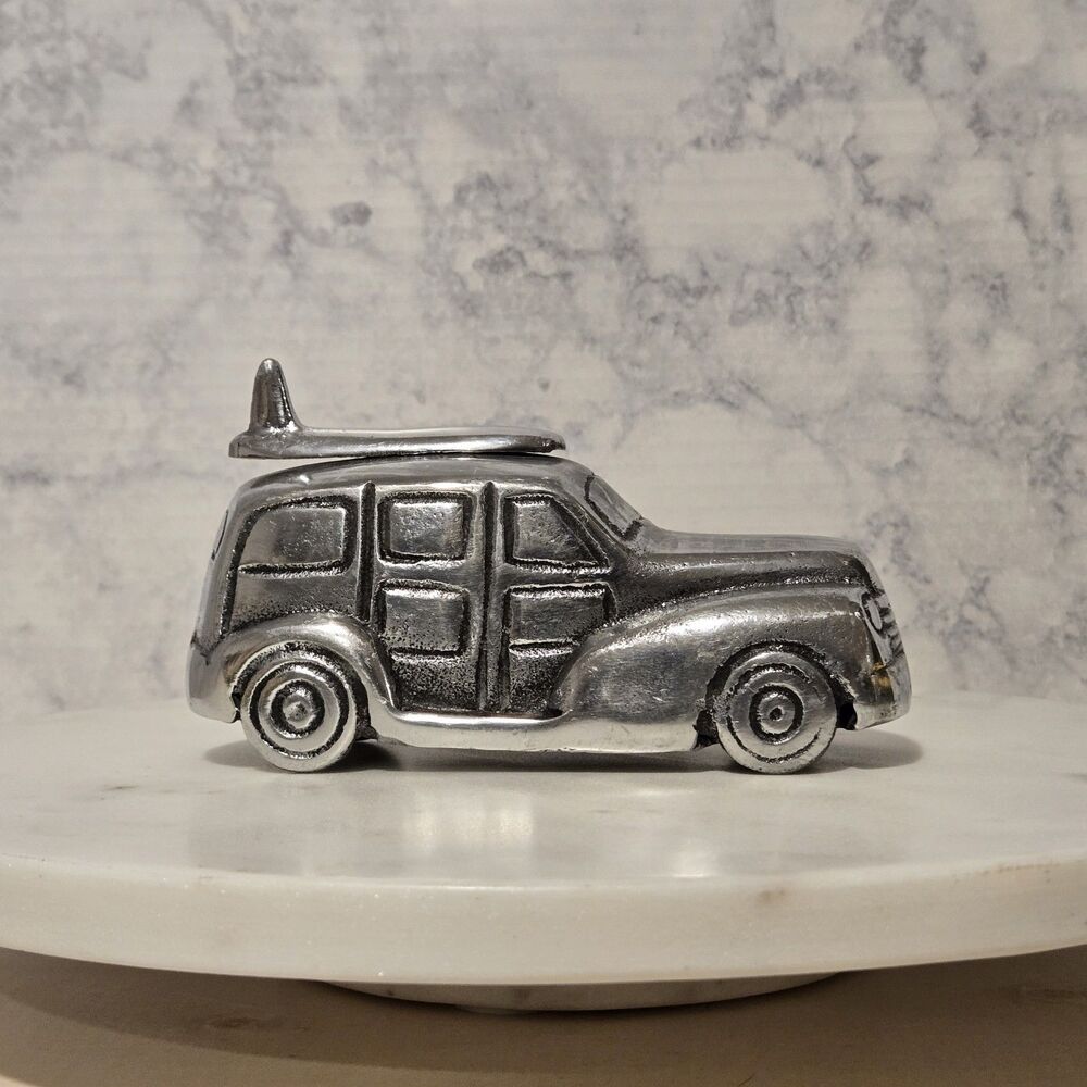 Cast Aluminum 1940's Style Wagon Car Bottle Opener Paperweight Drinkware